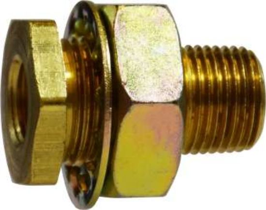 Picture of Midland - 28346 - 3/8 X 1-14 X 1/2 BRASS Bulkhead