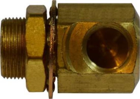 Picture of Midland - 28348 - 3/8 X 7/8-20X 3/8 BRASS Bulkhead ELB