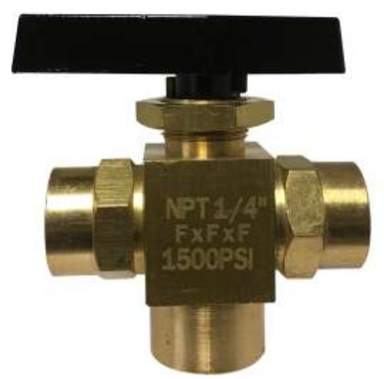 Picture of Midland - 46956F - 1/4FX1/4FX1/4F 3WAY BALL Valve 2500PSI