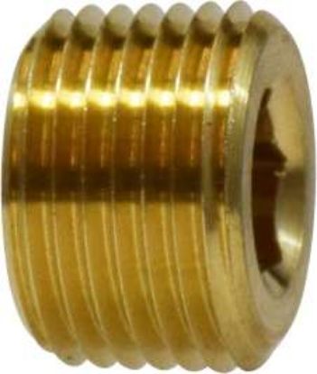Picture of Midland - 28093 - 1/8 BRASS C/S HEX PLUG