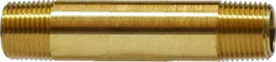 Picture of Midland - 28136 - 3/4 X 1-1/2 Yellow BRASS Nipple