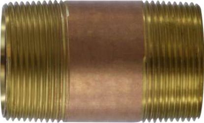 Picture of Midland - 40158 - 1 1/2 X 24 LEAD-FREE Red BRASS Nipple