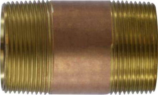 Picture of Midland - 40146 - 1-1/2 X 4-1/2 Red BRASS Nipple