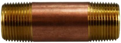 Picture of Midland - 40081 - 3/4 X 1-1/2 Red BRASS Nipple