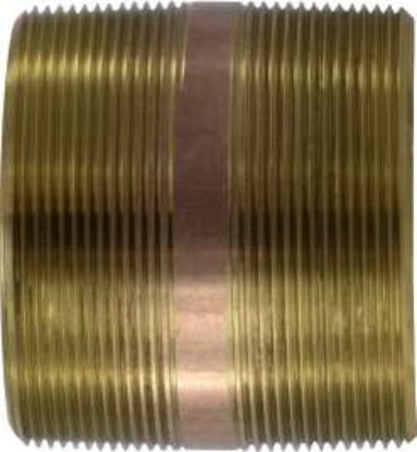 Picture of Midland - 40229 - 4 X 8 Red BRASS Nipple