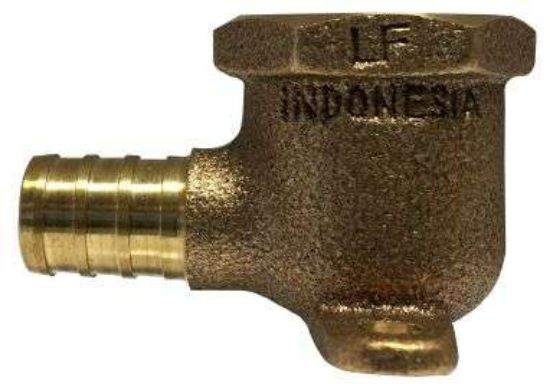 Picture of Midland - 44845LF - 1/2 FIP X 1/2 PEX LF BRONZE DROP EAR 90