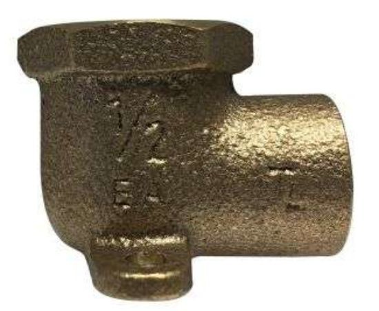 Picture of Midland - 44841LF - 1/2 SWT X 1/2 FIP LF BRASS DROP EAR 90