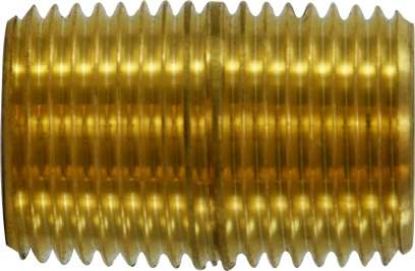 Picture of Midland - 28132LF - 1/4 X CLOSE Yellow BRASS Nipple AB1953