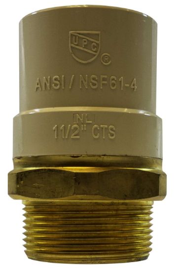 Picture of Midland - 35413LF - LF 1/2 CPVC X 1/2 BRASS MIP Adapter