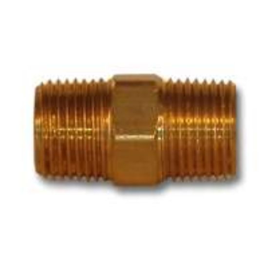Picture of Midland - LF122-4 - 1/4MPT X 1/4MPT LF HEX Nipple