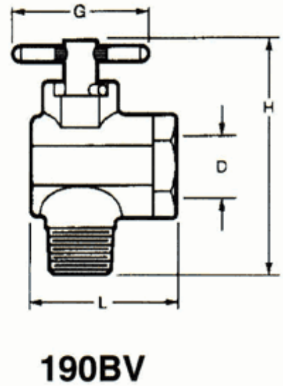 Picture of Midland - 190BV-6 - 3/8IPS 600# ANG B/VALVE