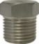 Picture of Midland - 62631B1 - 1/4 1000#/3000# T-304 B/S HEX HEAD PLUG