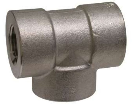 Picture of Midland - 103253 - 1/2 304L 3000LB Thread TEE