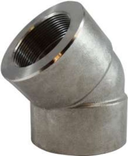 Picture of Midland - 106187 - 1 1/2 SS 3000# 316 45 Elbow' Socket Weld