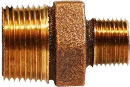 Picture of Midland - 44740 - 1/4 X 1/8 BRONZE HEX Nipple