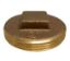 Picture of Midland - 970302 - 2 1/2 BRASS RAISED HEAD CLEANOUT PLUG