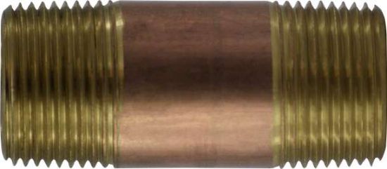 Picture of Midland - 42111 - 1 X 8 LEAD-FREE EH BRASS Nipple