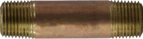 Picture of Midland - 42066 - 1/2 X 4 XH Red BRASS Nipple