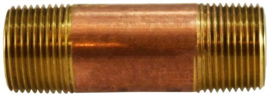 Picture of Midland - 42087 - 3/4 X 4-1/2 XH Red BRASS Nipple