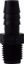 Picture of Midland - 33016B - 1/2 X 3/8 HB X MIP BLK POLY Adapter