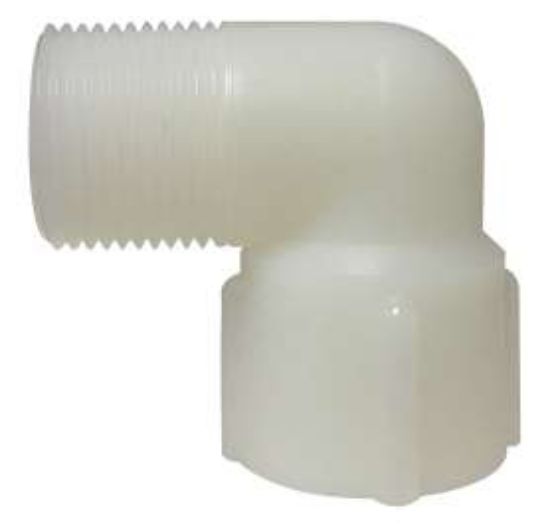 Picture of Midland - 28726W - 1-1/4 WHITE NYLON STREET Elbow