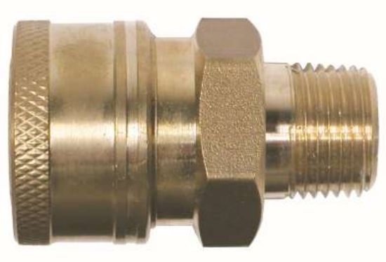 Picture of Midland - 86031 - 3/8 MPT BRASS ST THRU COUPLER