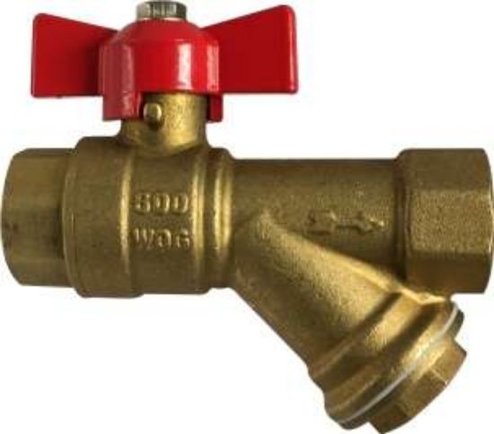 Picture of Midland - 947133 - 1/2 MIPXFIP BRASS BALL Valve w/STRAINER