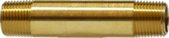 06113-0432 NIPPLE LONG BRASS 1/4 M NPT x 2.0 L