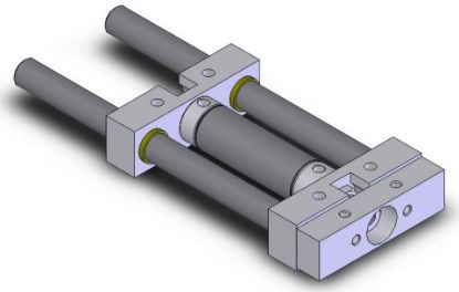 Picture of American Cylinder 1500L100-0.50 1-1/2" BORE DOUBLE ACTING LINEAR SLIDE - DUAL BEARING BLOCK DESIGN - 1.00" DIAMETER GUIDE SHAFTS